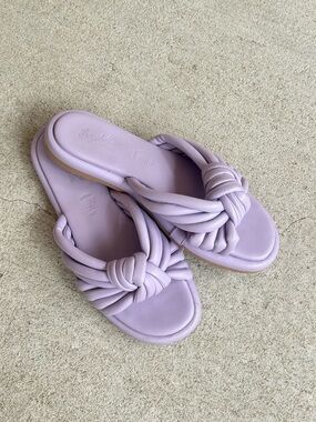 Seychelles Lilac Braided Knot Slide Sandals - Women